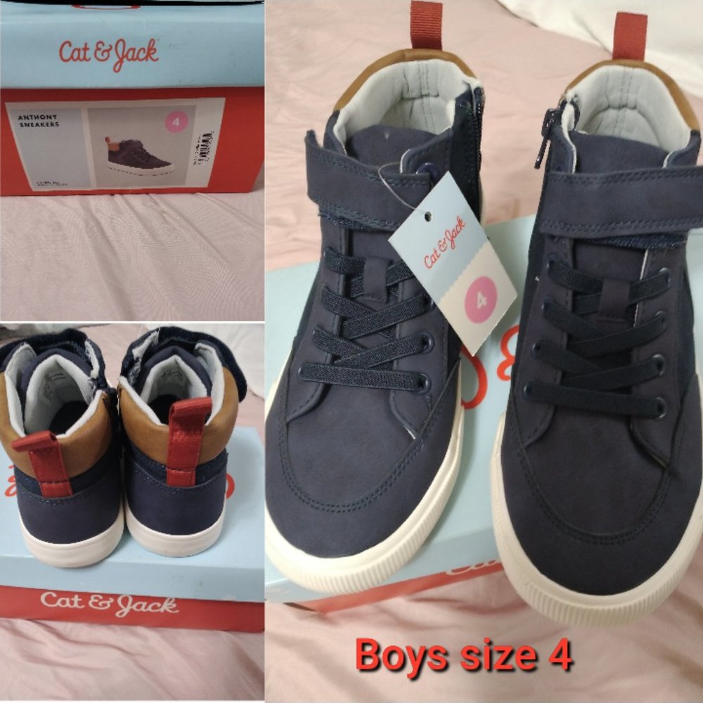Boys Cat and Jack Navy Anthony Sneakers